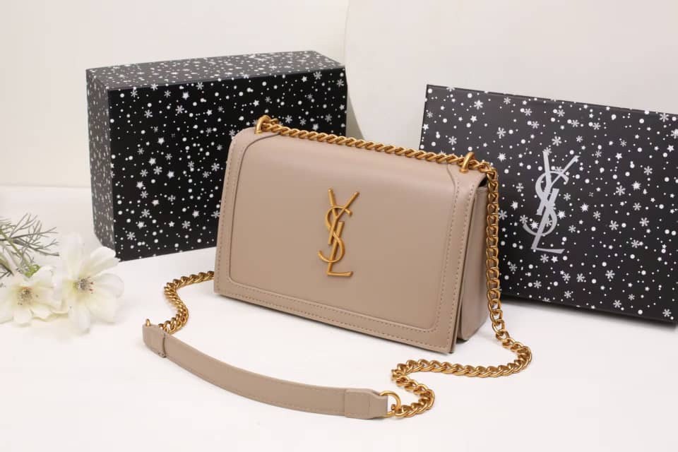 Taupe/Nude YSL Chain Bag